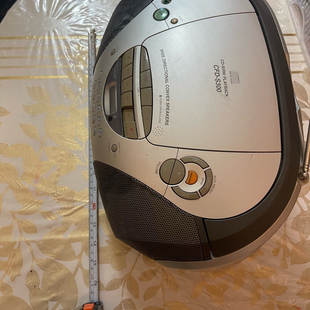 Sony CFD-S300 AM FM Radio CD Player Cassette Recorder Boombox Working Condition - Picture 9 of 13
